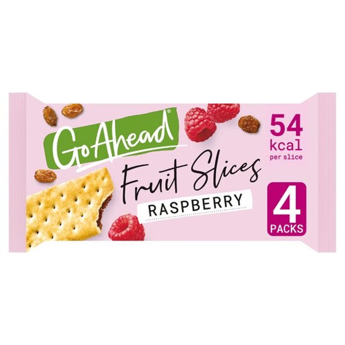 Go Ahead Rasberry Fruit Slices, 174g (Pack of 4)